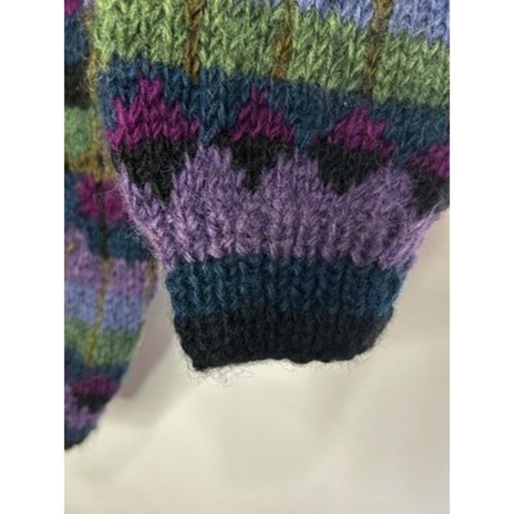 100% Himalayan Wool Sweater Cozy Cottage Vintage Nepal Lost Horizons Medium - Picture 5 of 16